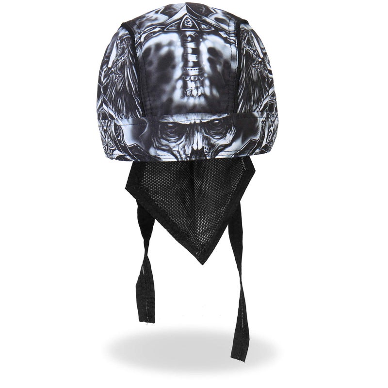 Hot Leathers 2284 Death Wings Head Wrap (Black, OSFM) - Image 5